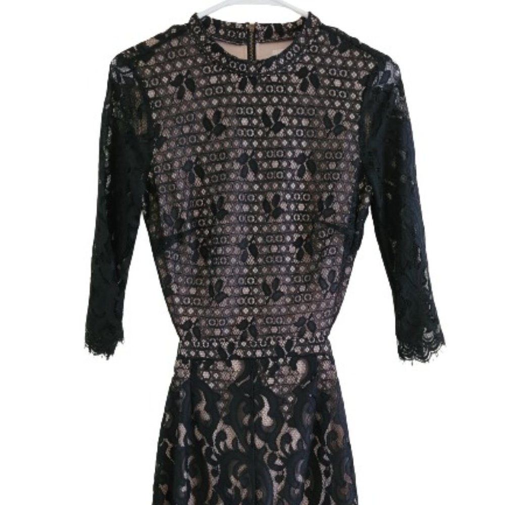 GB Lace Nude/Black Romper M
